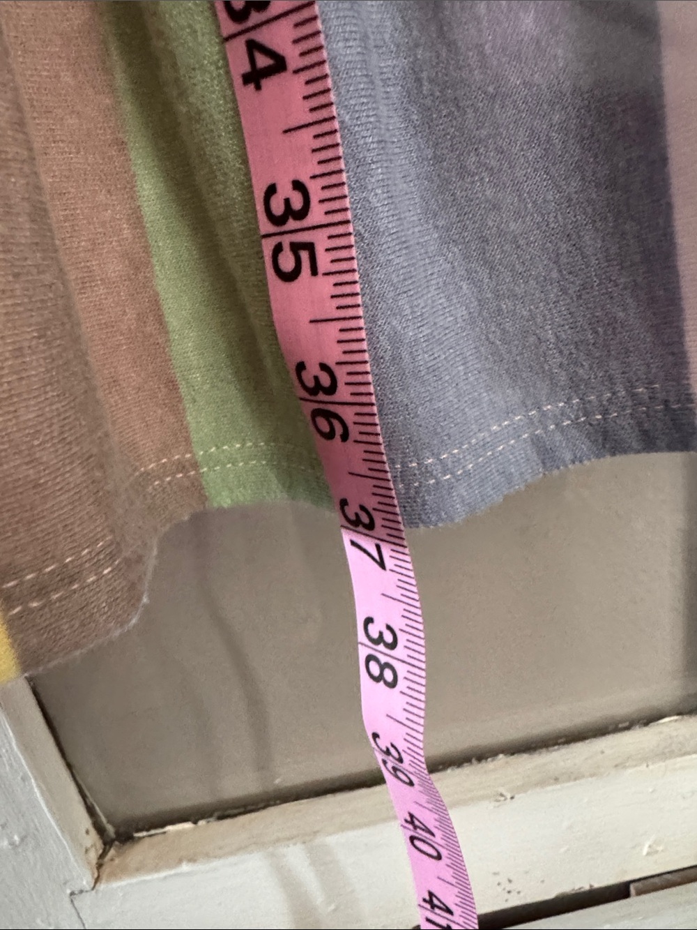 JODIFL Pastel Multicolor Vertical Stripe Tiered V-Neck Dress - Picture 3 of 3
